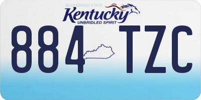 KY license plate 884TZC