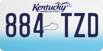 KY license plate 884TZD