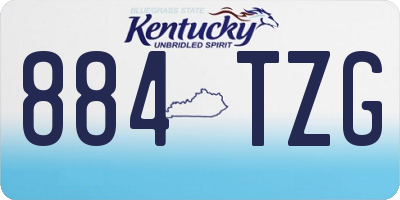 KY license plate 884TZG