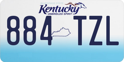 KY license plate 884TZL