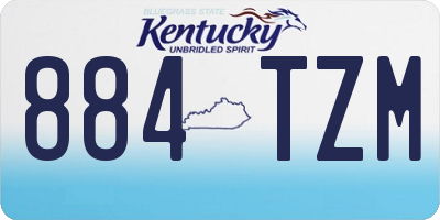 KY license plate 884TZM