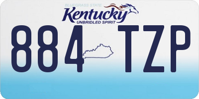 KY license plate 884TZP
