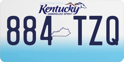 KY license plate 884TZQ