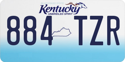 KY license plate 884TZR