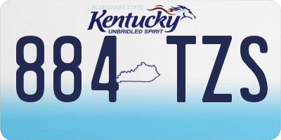 KY license plate 884TZS