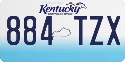 KY license plate 884TZX