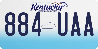 KY license plate 884UAA