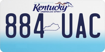 KY license plate 884UAC