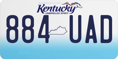 KY license plate 884UAD