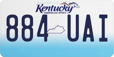 KY license plate 884UAI