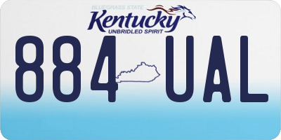 KY license plate 884UAL