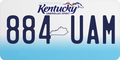 KY license plate 884UAM