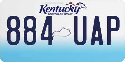 KY license plate 884UAP