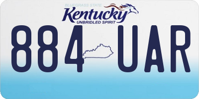 KY license plate 884UAR