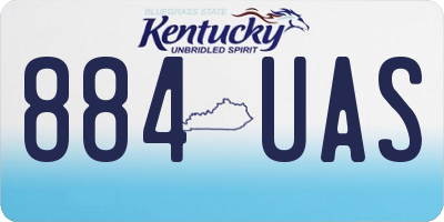 KY license plate 884UAS