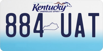 KY license plate 884UAT