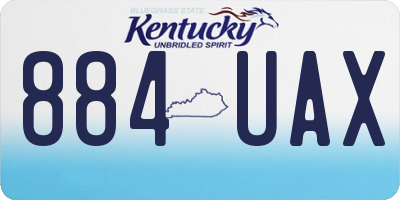 KY license plate 884UAX