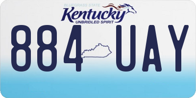 KY license plate 884UAY