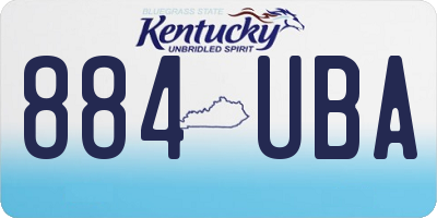 KY license plate 884UBA