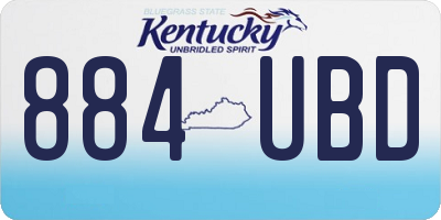 KY license plate 884UBD