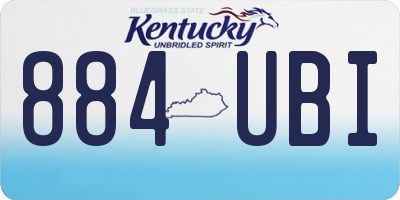 KY license plate 884UBI