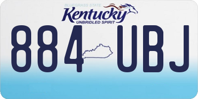 KY license plate 884UBJ
