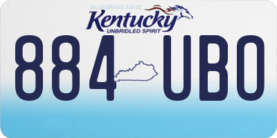 KY license plate 884UBO