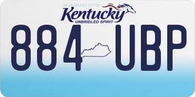 KY license plate 884UBP