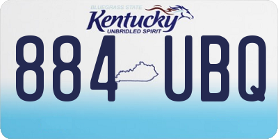 KY license plate 884UBQ
