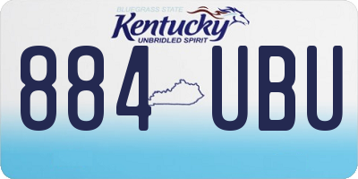 KY license plate 884UBU