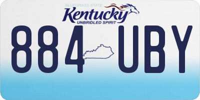 KY license plate 884UBY