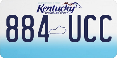 KY license plate 884UCC