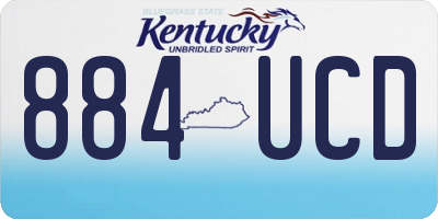 KY license plate 884UCD