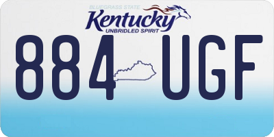 KY license plate 884UGF