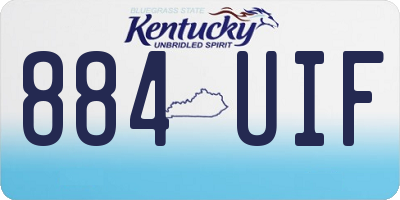 KY license plate 884UIF