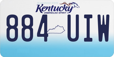 KY license plate 884UIW