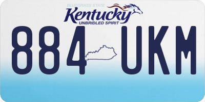 KY license plate 884UKM
