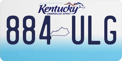 KY license plate 884ULG