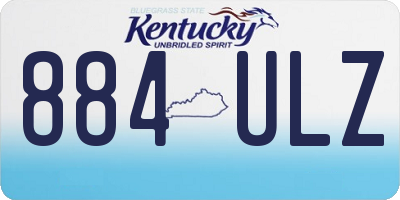 KY license plate 884ULZ