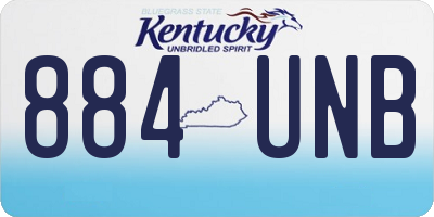 KY license plate 884UNB