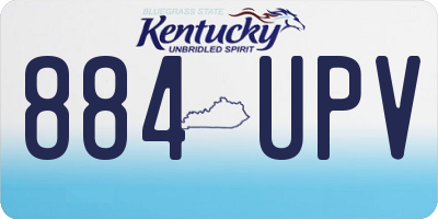 KY license plate 884UPV