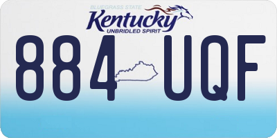KY license plate 884UQF