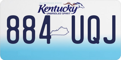 KY license plate 884UQJ