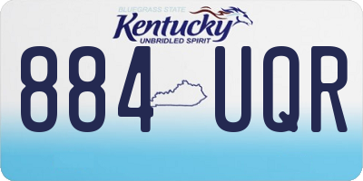 KY license plate 884UQR