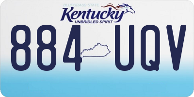 KY license plate 884UQV