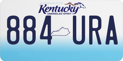 KY license plate 884URA