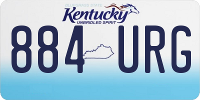 KY license plate 884URG