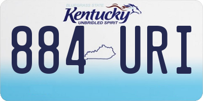 KY license plate 884URI