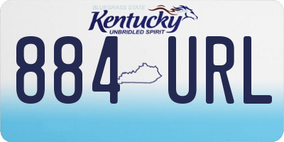 KY license plate 884URL