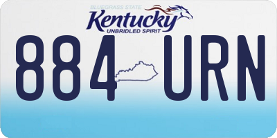 KY license plate 884URN